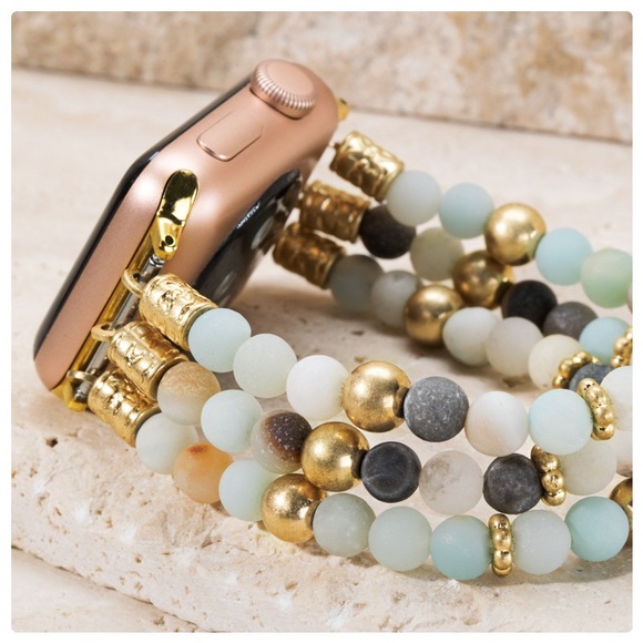 littlegypsie Jewelry - Amazonite Stone & Beads Apple Watch Band